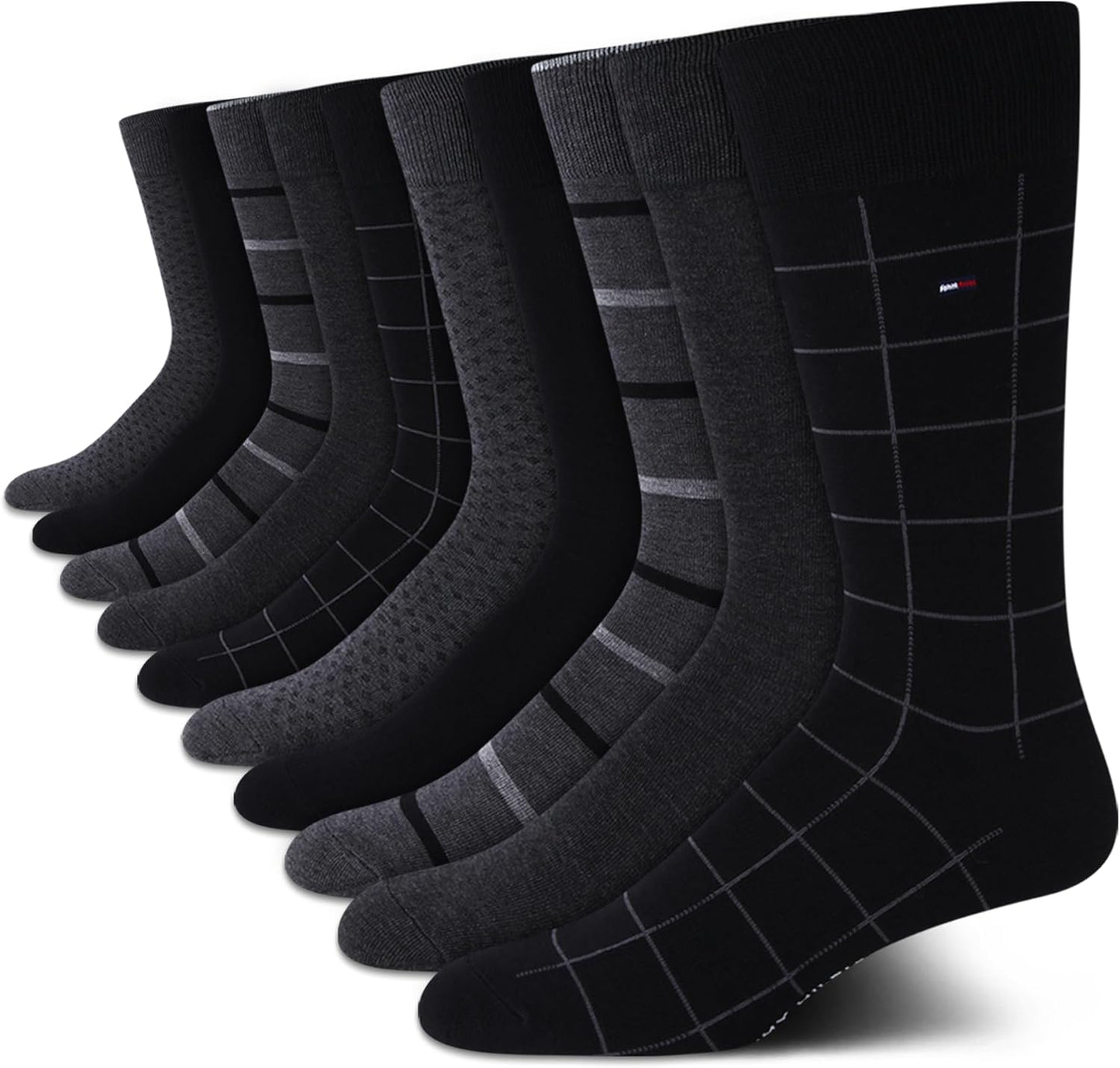 Tommy Hilfiger Mens Dress Socks - Comfort Stretch Crew Socks