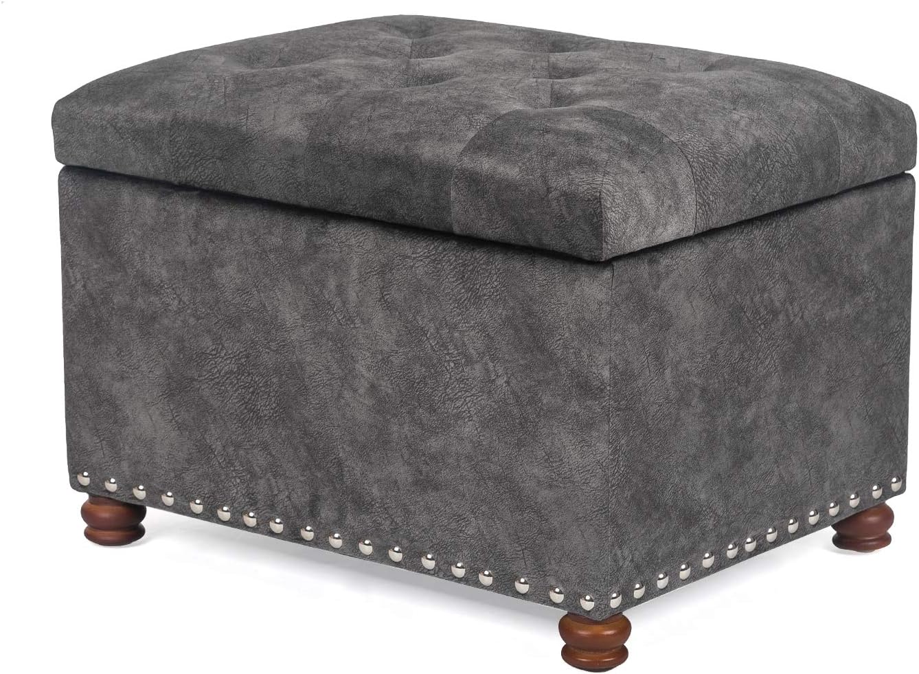 Joveco 24in Rectangular Ottoman with Storage for Living Room