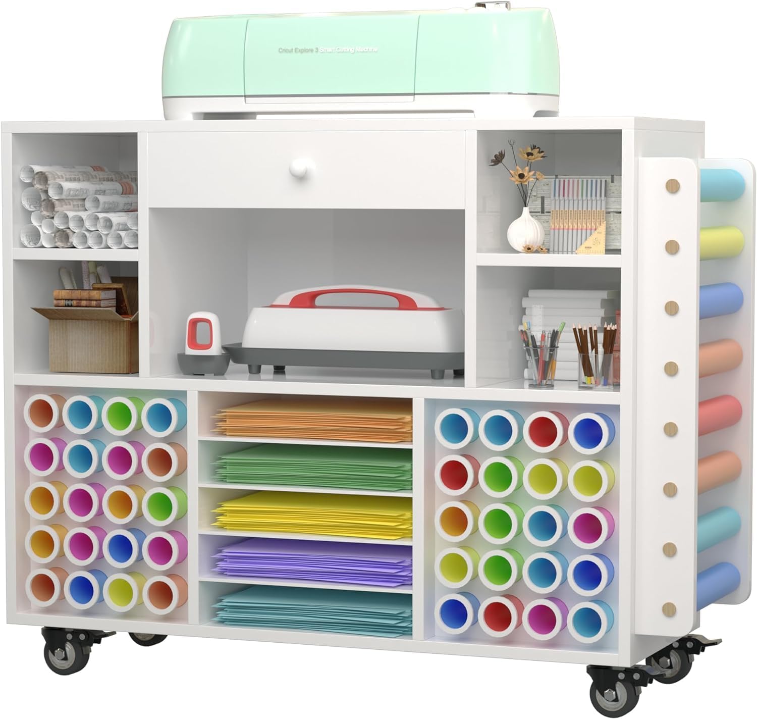 Craft Organization and Storage Cart for Cricut Machines