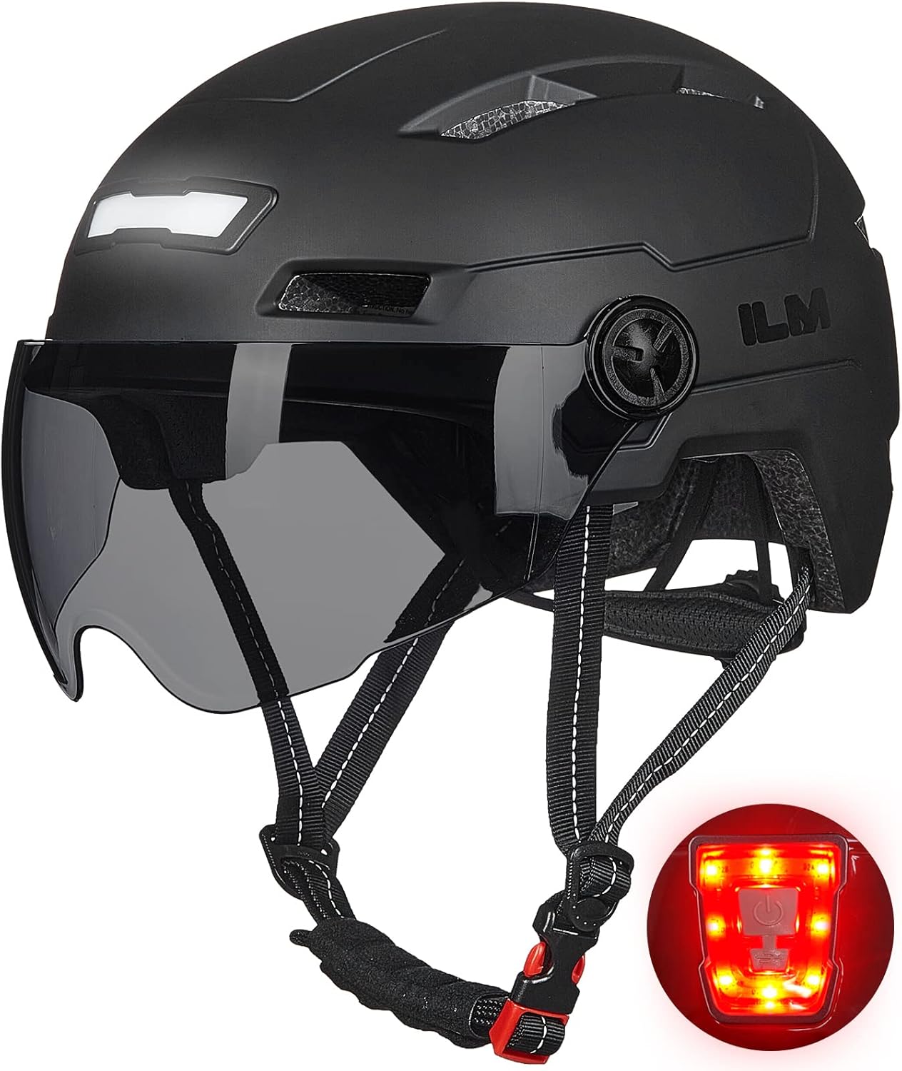 ILM LED Bike Helmet: USB Rechargeable Lights