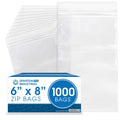 Spartan Industrial 6 x 8 Clear Reclosable Zip Bags - 1000 Count