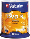 Verbatim DVD-R Blank Discs AZO Dye 4.7GB 16X - 100 Pack Spindle