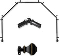 Phife 13/16 in 5-Sided Bay Window Curtain Rod 28-48 in (each side)
