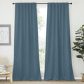NICETOWN Smoky Blue Blackout Curtain Panels for Energy Saving