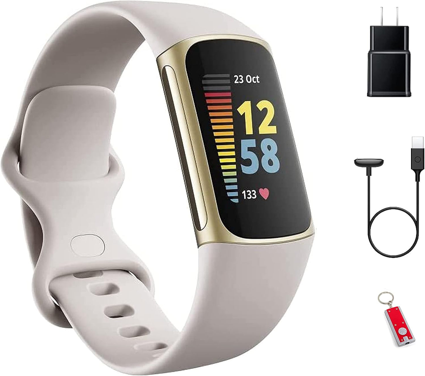 Fitbit Charge 5 Advanced Fitness Tracker Bundle for Health