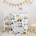Crib Bedding Set 3pcs Watercolor Butterfly Nursery - Soft Comfort