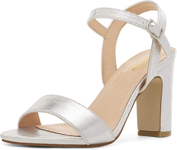 DREAM PAIRS Women's Open Toe Ankle Strap High Chunky Heel Sandals