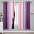 Ombre Pink and Purple Blackout Curtains 72 in - Full Light Blocking