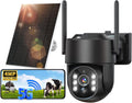 Solar Security Cameras Wireless Outdoor 2K PTZ WiFi - Color Night