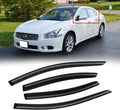 Window Visor for 2009-2015 Nissan Maxima - Dark Smoke 4PCS Tape-On