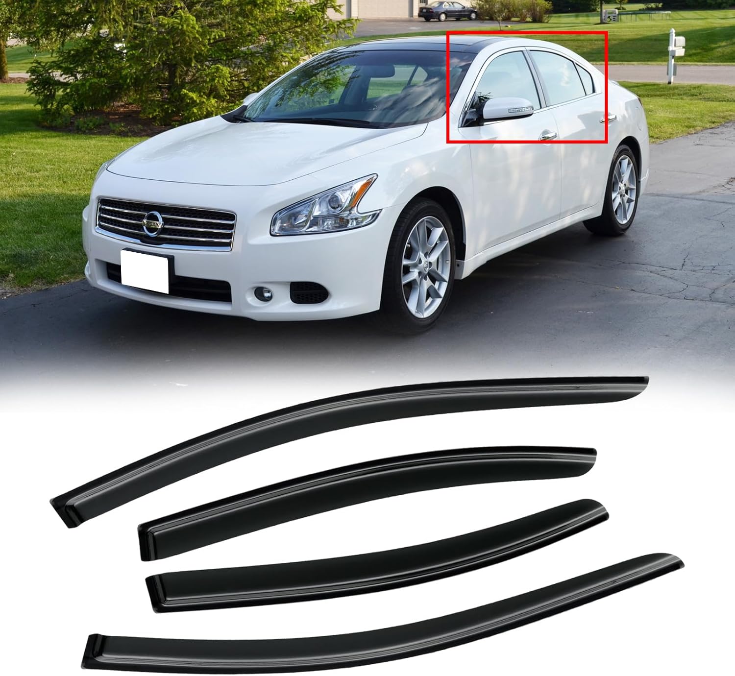 Window Visor for 2009-2015 Nissan Maxima - Durable Rain Guards