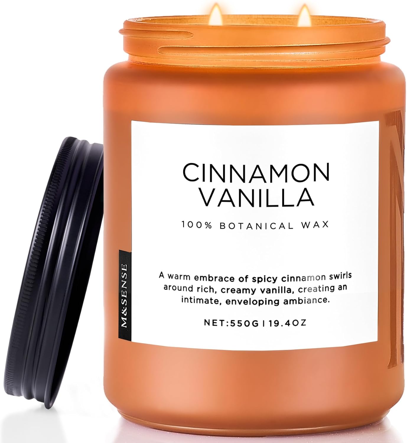 M&SENSE Cinnamon Vanilla Fall Scented Candles for Home
