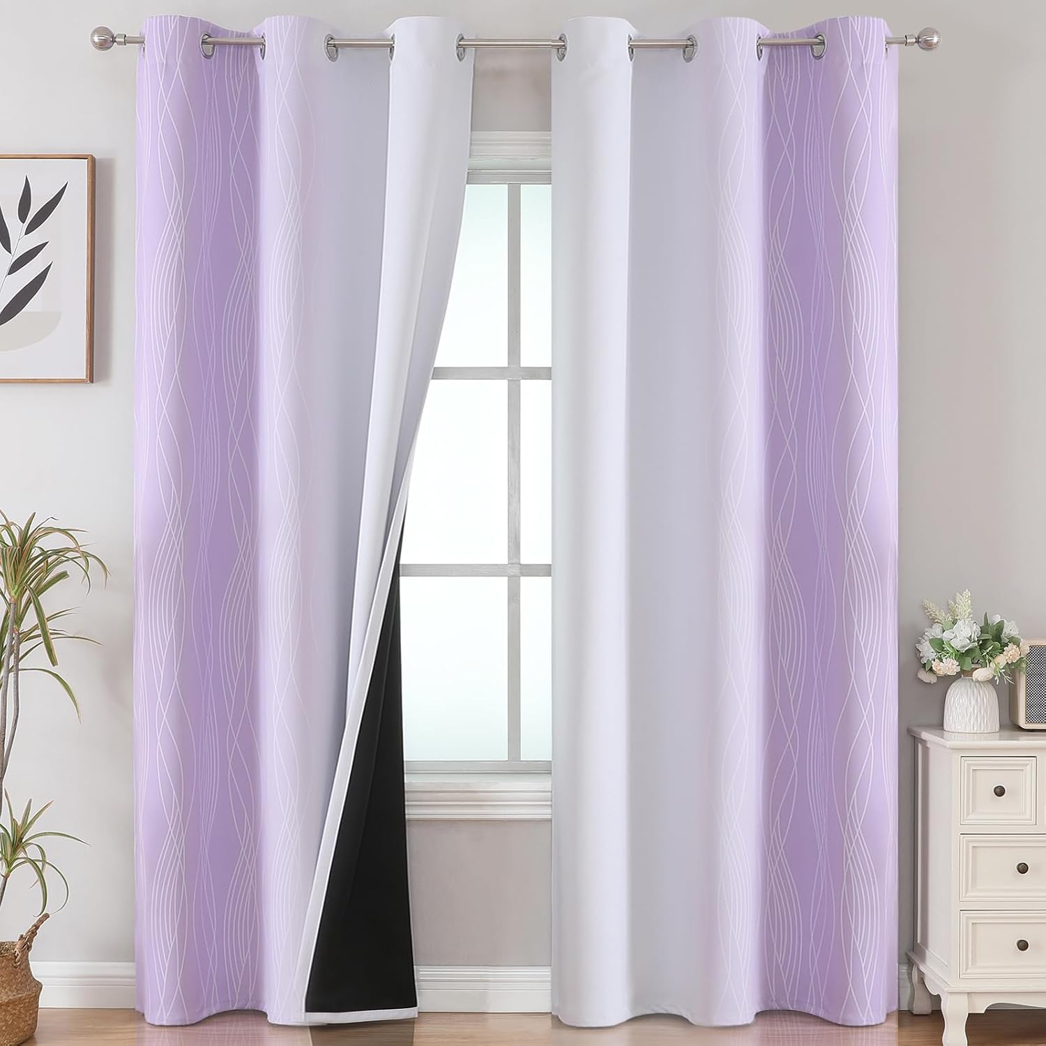 Ombre Blackout Curtains for Living Room and Bedroom by Estelar