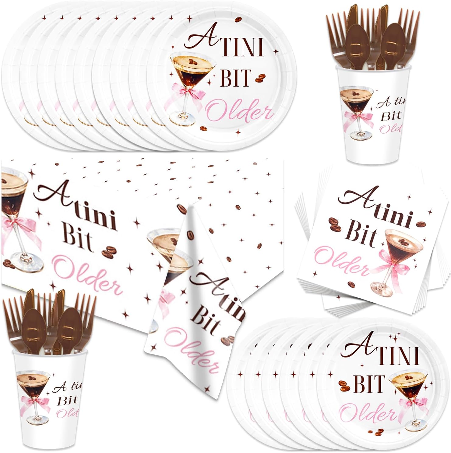 81-Piece Disposable Espresso Martini Party Set