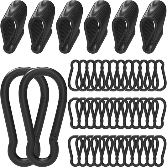 100Pcs 2.4 Inch Heavy Duty Carabiner Clip for Outdoor Use