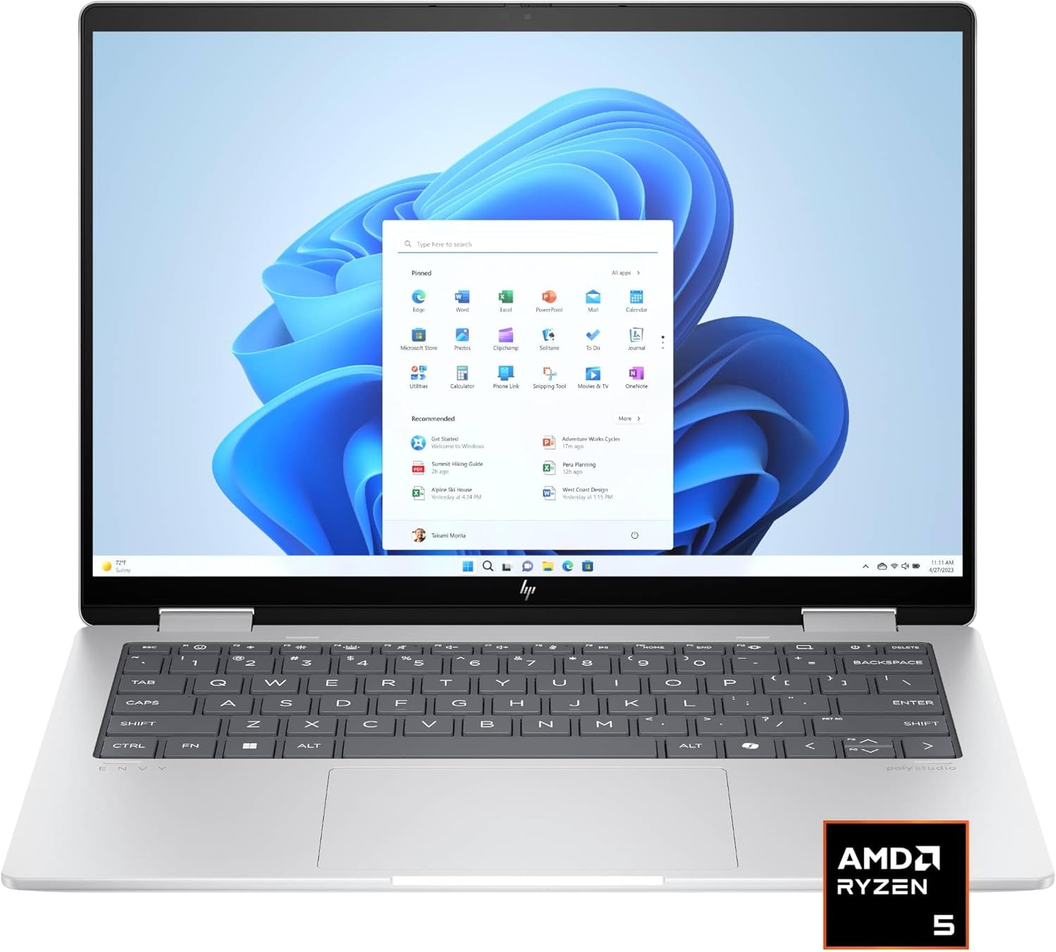 HP Envy 2-in-1 14in Touch-Screen Laptop with Ryzen 5 Power