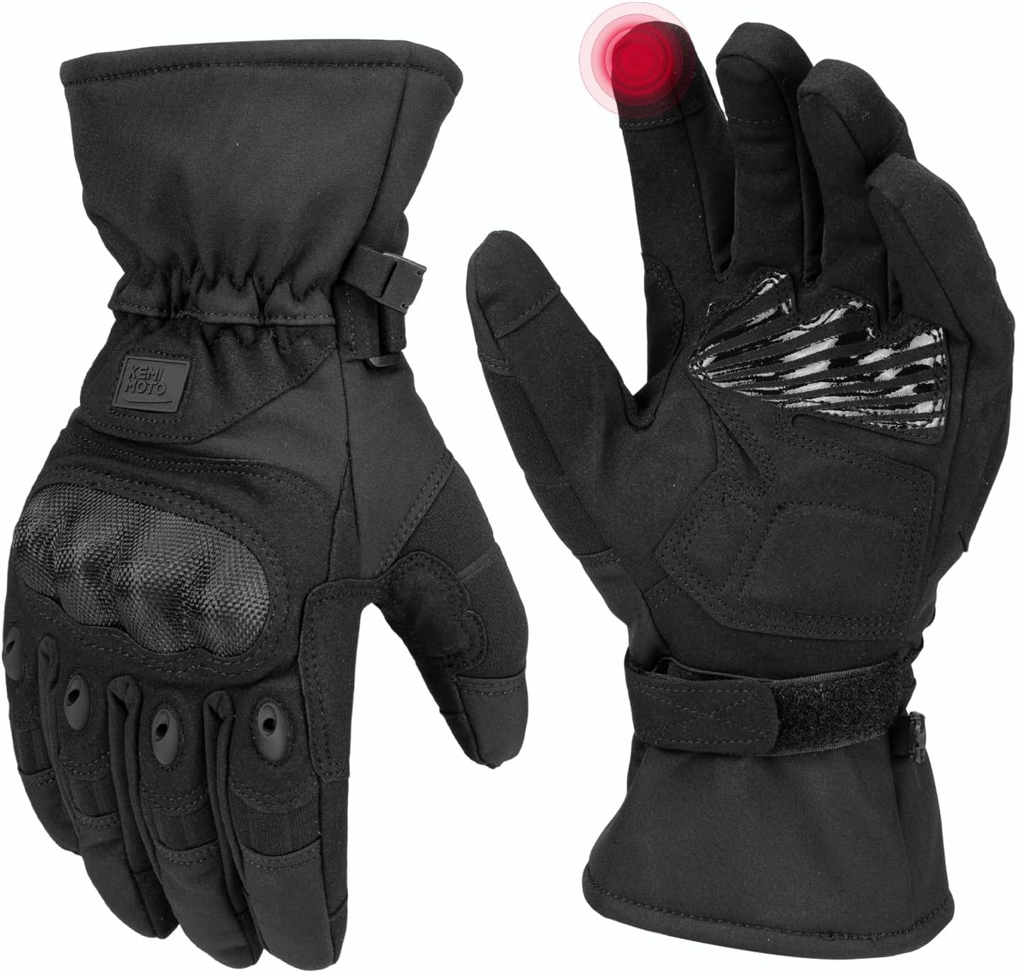KEMIMOTO Tactical Gloves for Men: Warm Winter Motorcycle Gear
