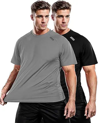 DRSKIN Men's Short Sleeve T-Shirt for Running and Workout