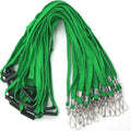 Lanyards Safety Black Breakaway Neck Flat Premium J-Hook - Bulk Pack