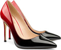 COLETER Women's 4 Inch Pointy Toe Stiletto Pumps - Multicolor Gradient