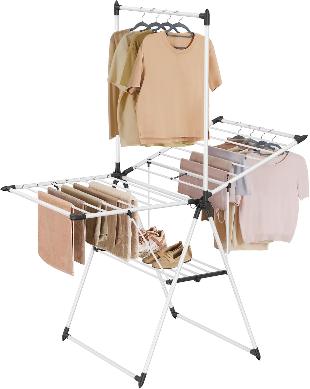 Space-Saving 2-Level Drying Rack by SONGMICS