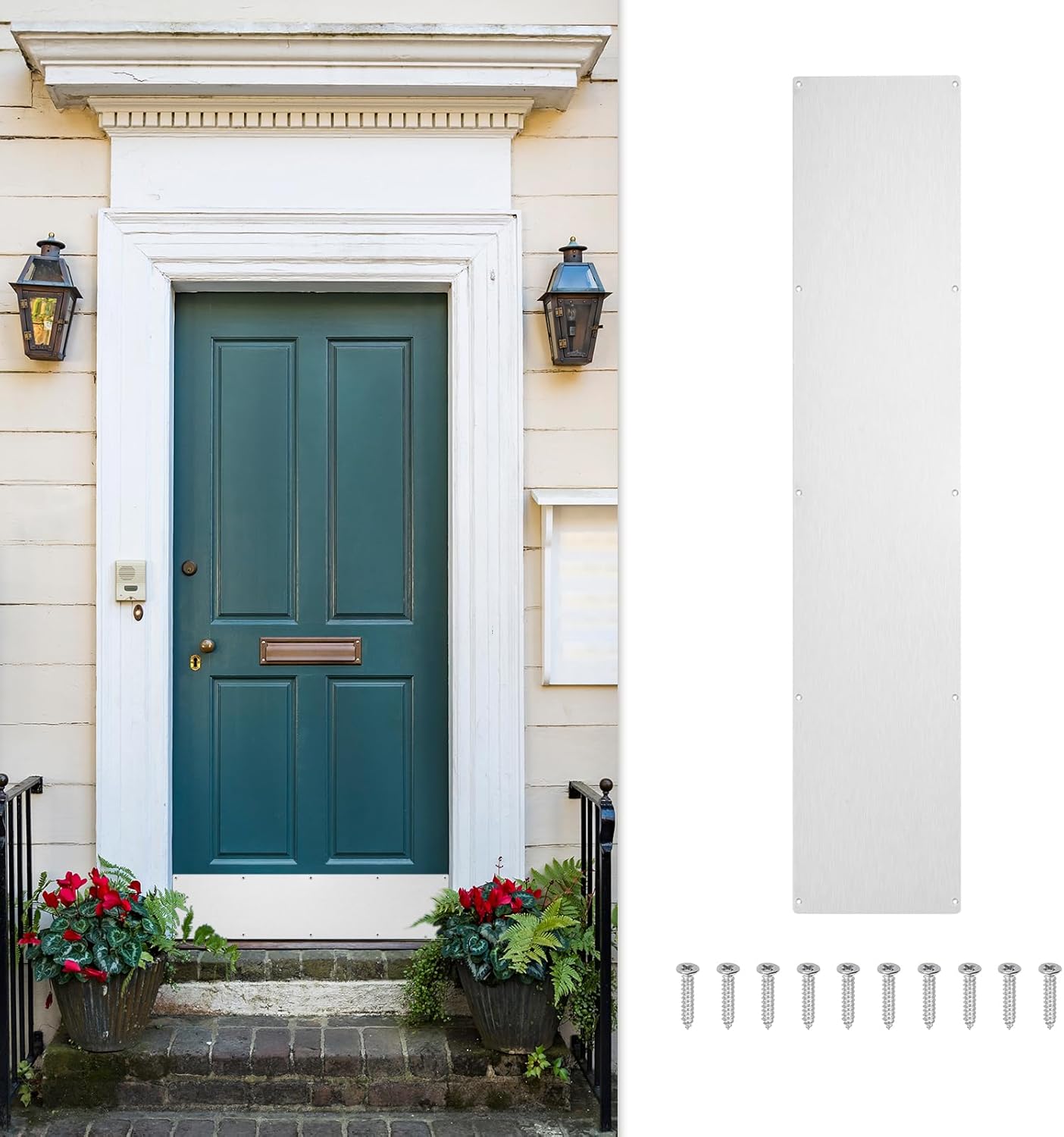uxcell Door Kick Plate 8 x 34 Inches for Enhanced Security