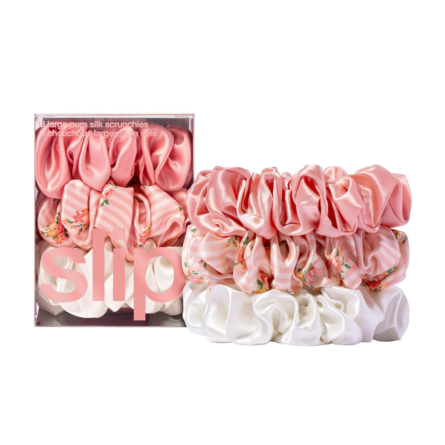 Slip Silk Scrunchies in Petal - Luxurious Hair Accessories