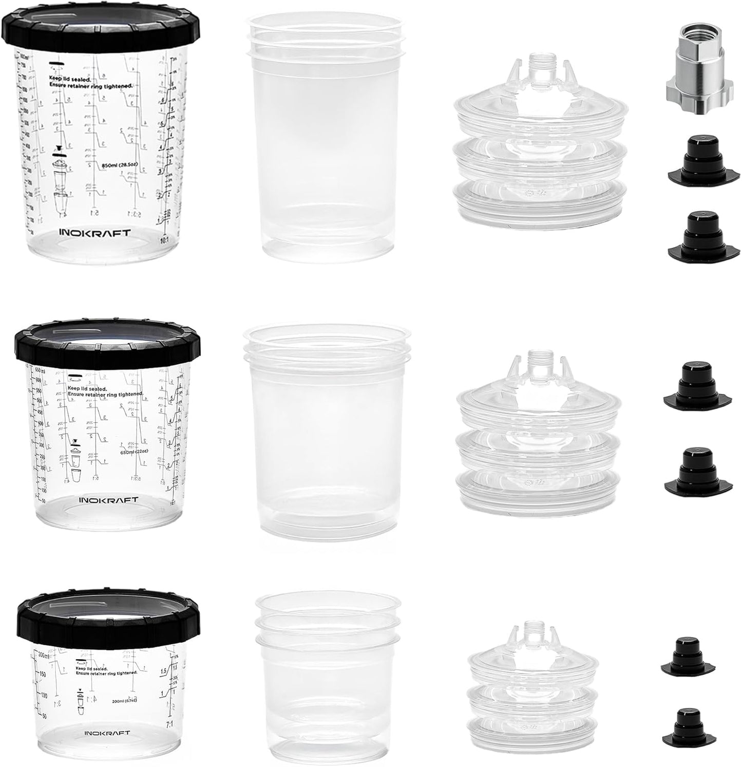 InoKraft Disposable Paint Spray Gun Cup Set for Easy Projects
