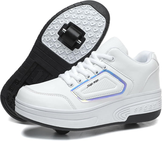 Wooowyet Roller Skate Shoes for Kids - Fun Rechargeable Sneakers