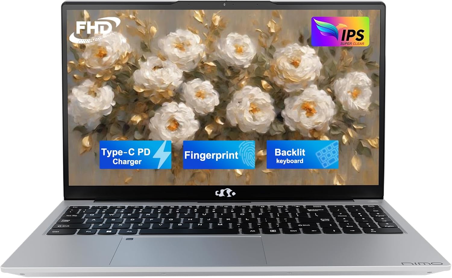 NIMO 15.6 FHD Student Laptop with 16GB RAM and 256GB SSD