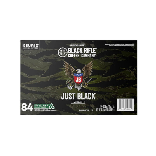84 Count Just Black Coffee Pods by Black Rifle