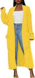 Caracilia Women's Fashionable Long Cardigan Sweater for Fall Days