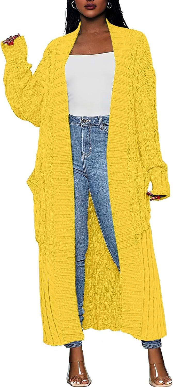 Caracilia Womens Long Cardigan Sweaters for Trendy Fall Style