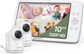 MegaView Baby Monitor 10ft Video Monitor with 2 Cameras - Large Screen