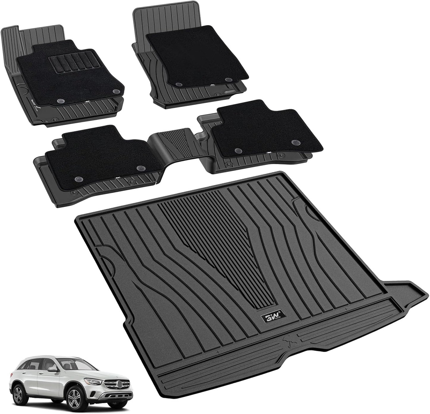 3W Floor Mats & Cargo Liner for Mercedez Benz GLC 2016-2022