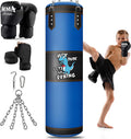 Punching Bag for Kids 2.7ft Hanging Set with Gloves - Starter Kit
