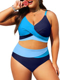 Tempt Me Plus Size Two Piece Swimsuit - High Waisted Flattering Fit
