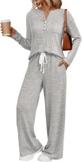 LILLUSORY Womens 2 Piece Lounge Set - Comfortable Travel & Lounging