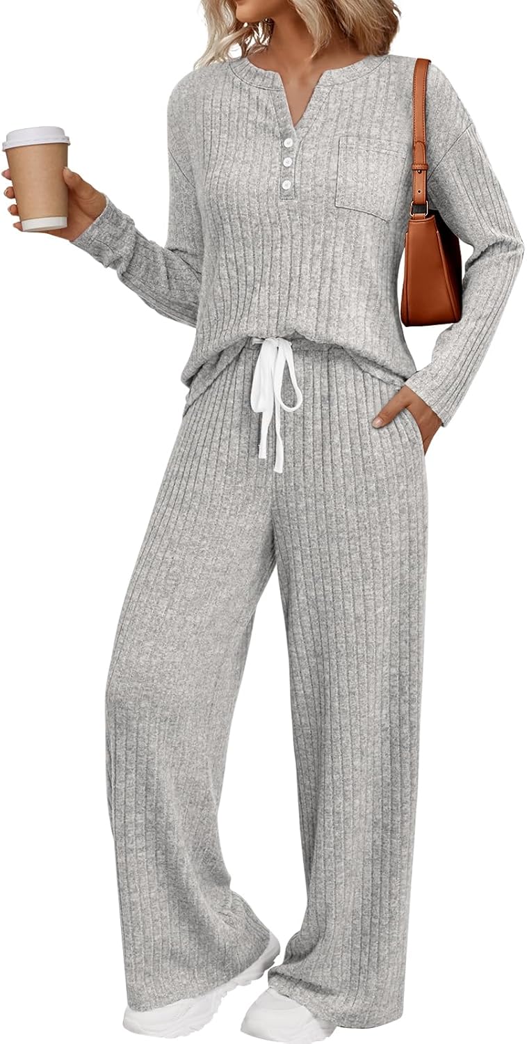 LILLUSORY Womens 2 Piece Lounge Sets for Comfortable Travel Wear