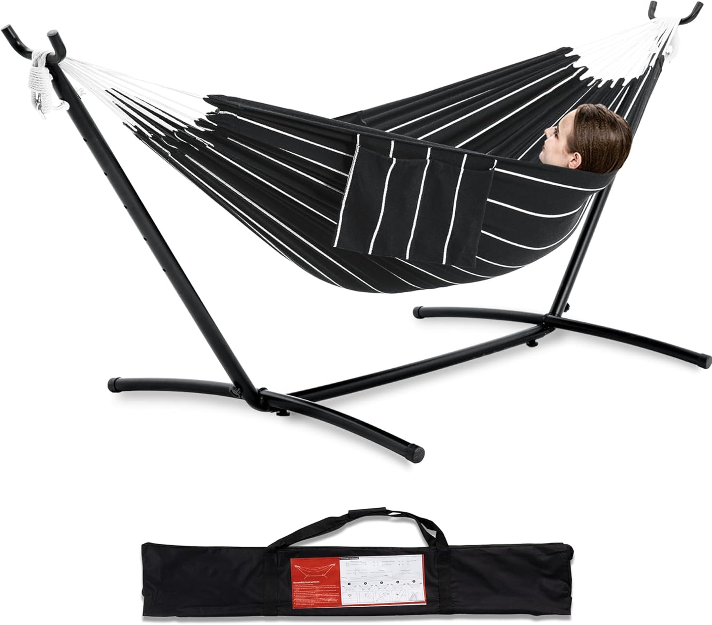 PNAEUT Double Hammocks with Stand for Ultimate Outdoor Relaxation