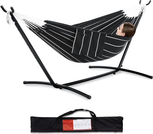 PNAEUT Double Hammocks with Stand for Ultimate Outdoor Relaxation