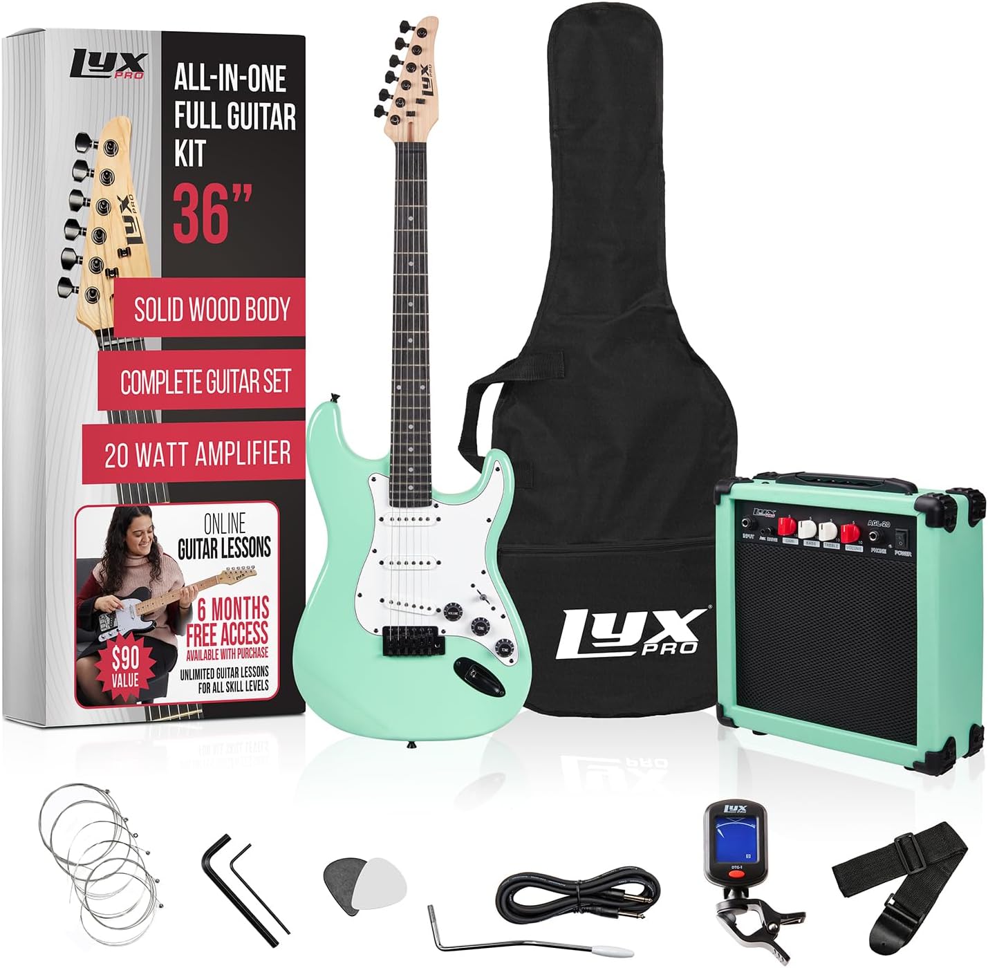LyxPro 36 Electric Guitar Kit - Ideal for Kids
