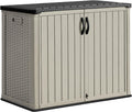 27 cu ft Beige Outdoor Horizontal Storage Shed - Resin Weatherproof