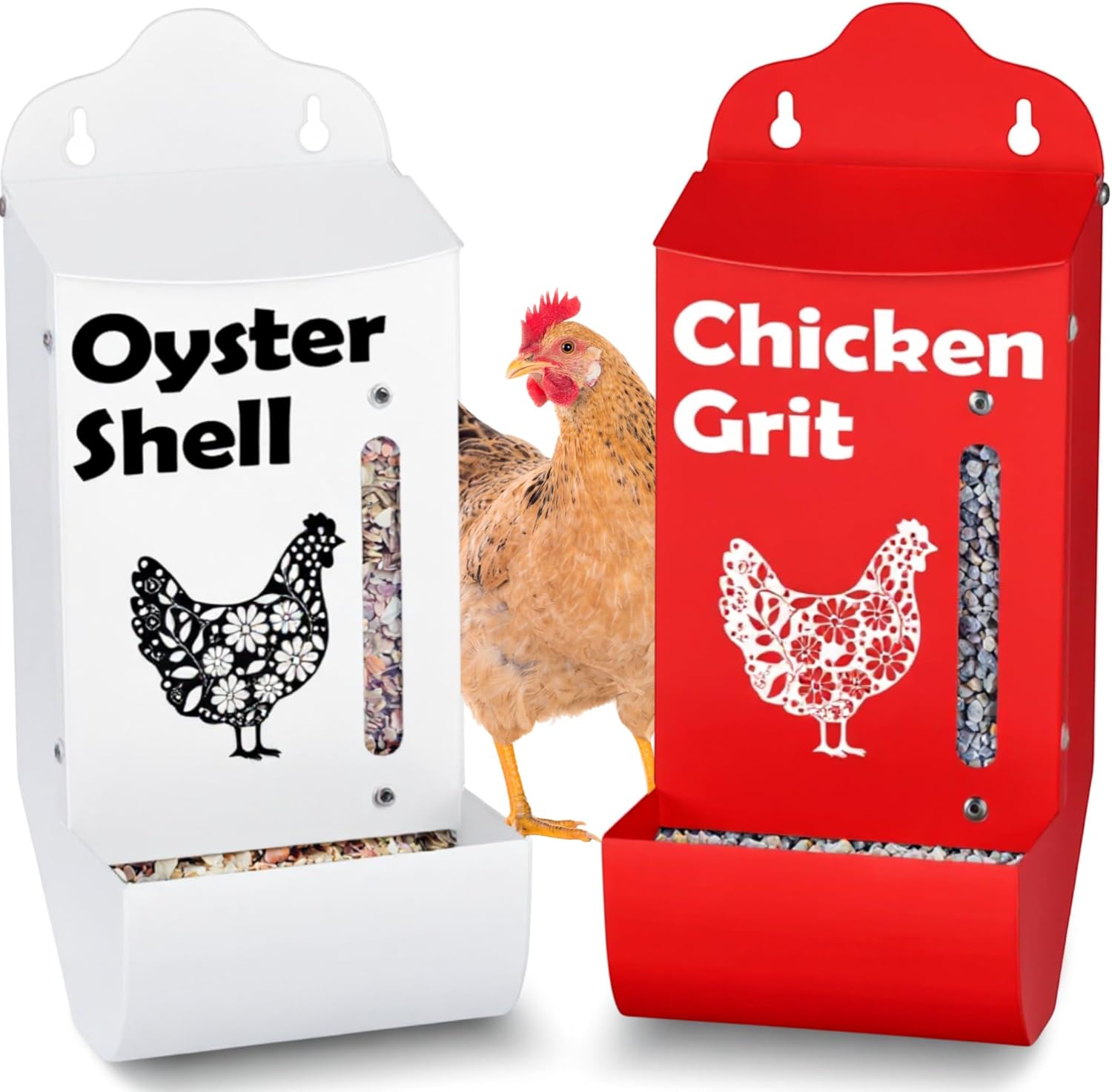 Chicken Gifts - Grit and Oyster Shell Feeder for Laying Hens