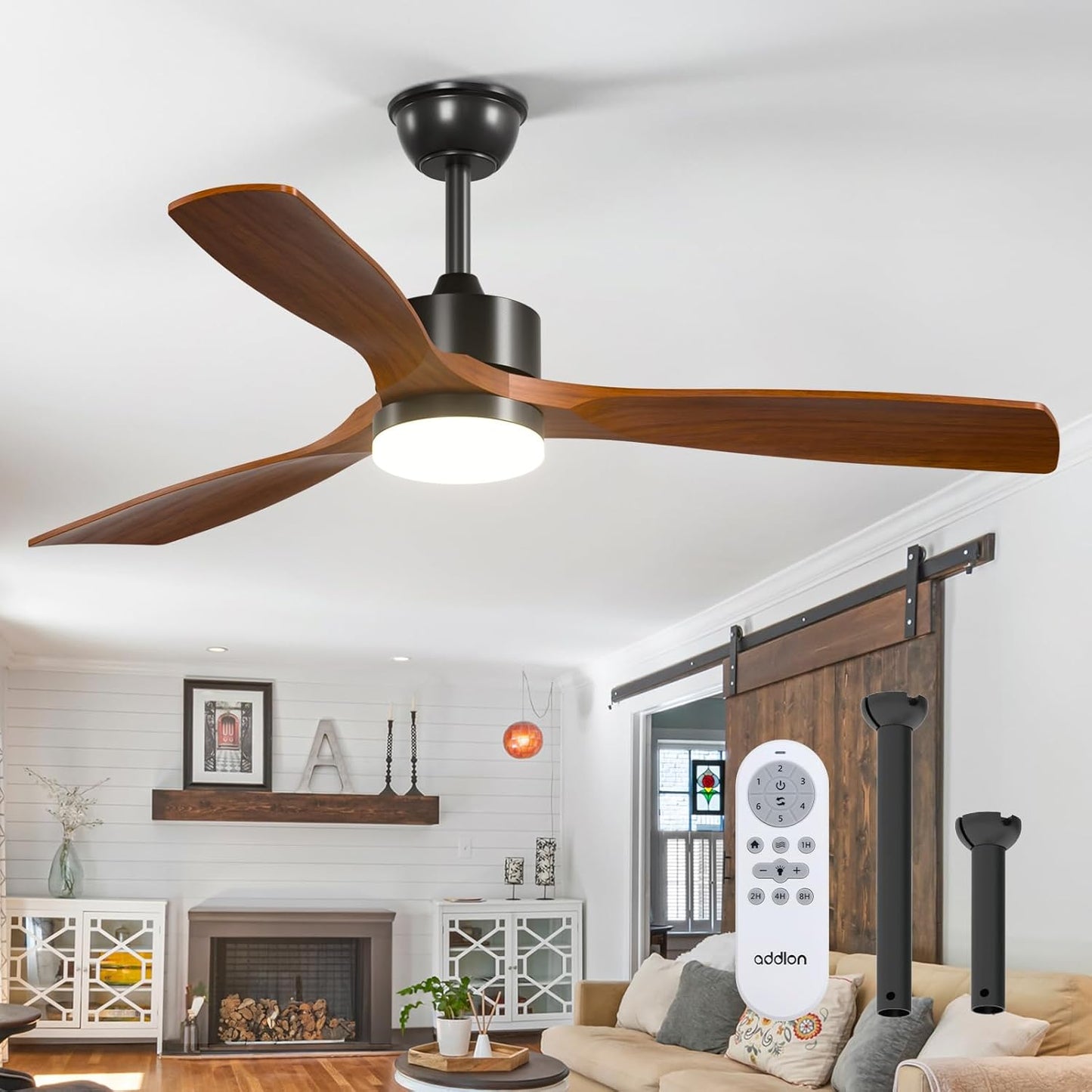 addlon 52 inch Ceiling Fan with Lights and Remote Control Features