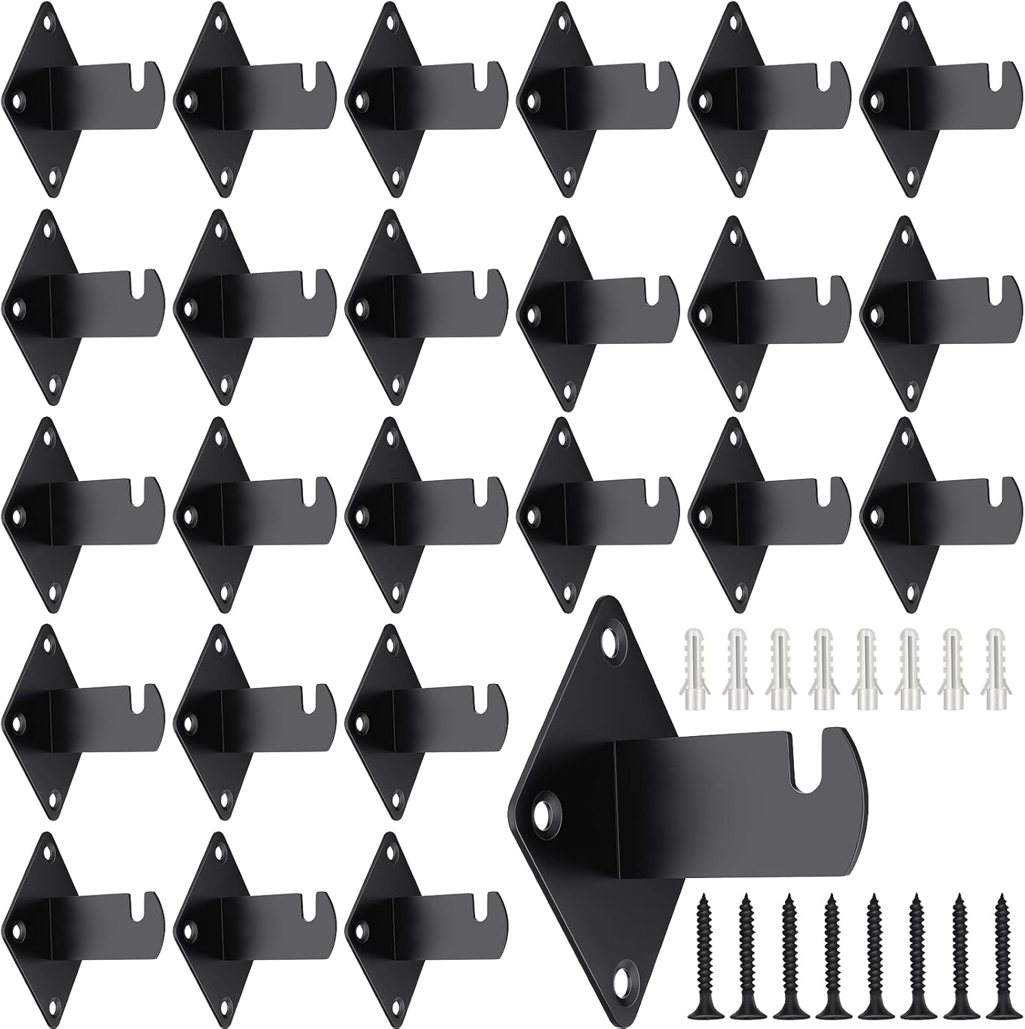 24 Pcs Gridwall Mount Brackets for Retail Display Organization