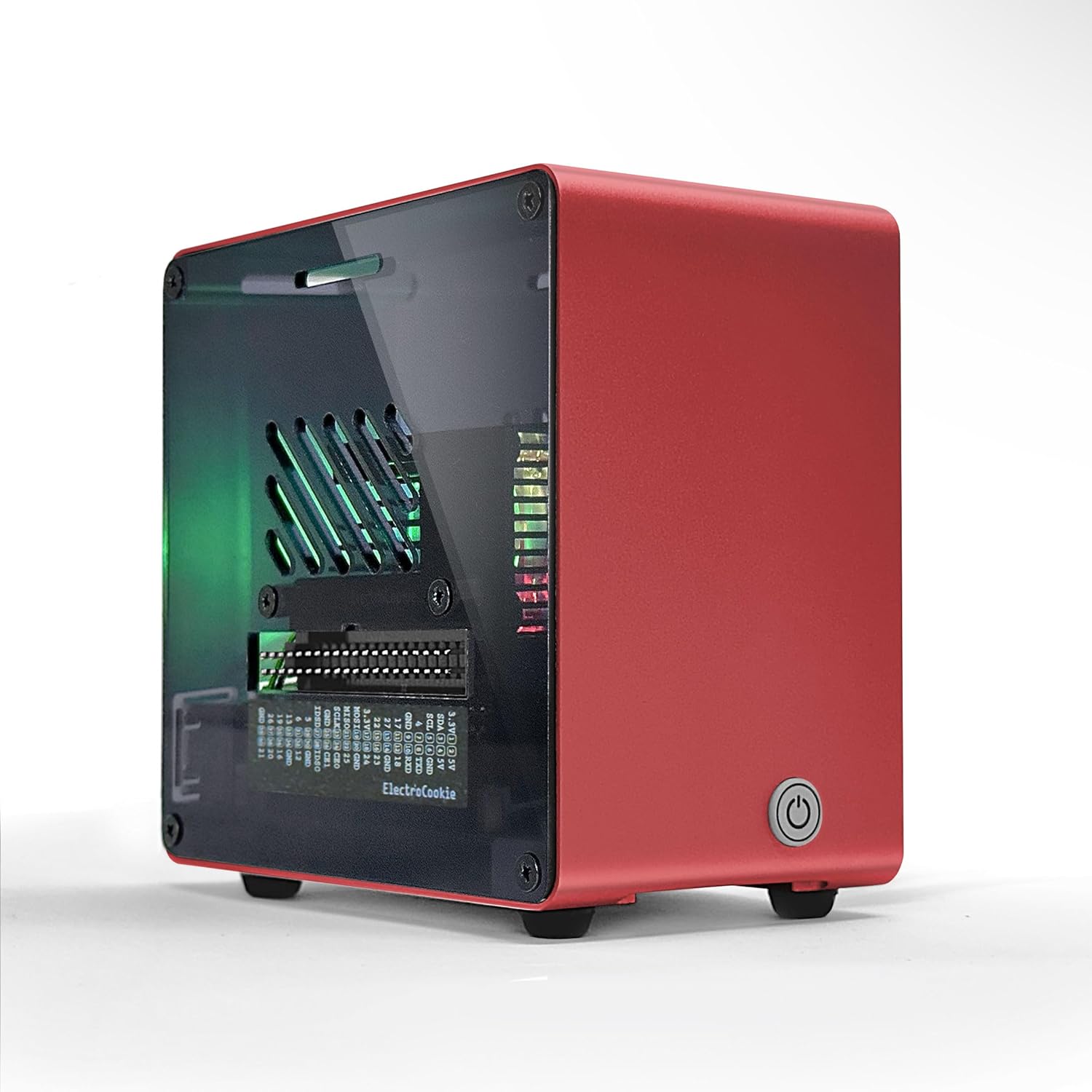 ElectroCookie Raspberry Pi 5 Case with Cooling Fan and Lights
