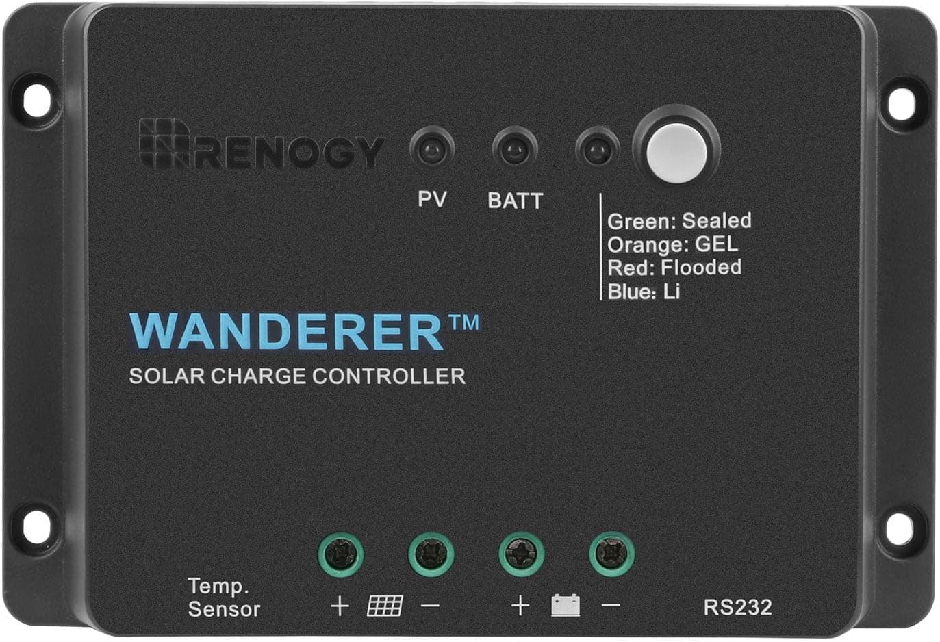 Renogy 12V 30A PWM Solar Charge Controller for RVs