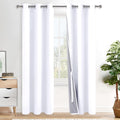 XWZO White Blackout Curtains - Thermal Insulated Draperies
