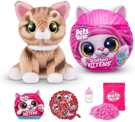 Interactive tabby cat toy with 10 sounds